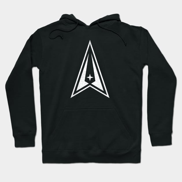 Space Force Seal - Icon - Distressed Hoodie by Barn Shirt USA